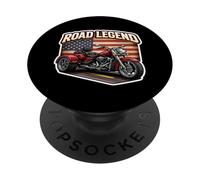 Road Legend Classic Trike Moto Biker American Triker PopSockets PopGrip Adhésif