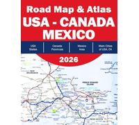 Road Map Canada USA Mexico - North America Road Map 2025 - Road Atlas North America 2026 - Road Map Canada