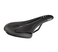 ROAD/MTB saddle, VELO - FIT ATHLETE BC, S, 286 x 134 mm, black with silver stripes, on card