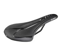 ROAD/MTB saddle, VELO - FIT ATHLETE FC, S, 286 x 134 mm, black with silver stripes, on card