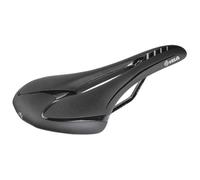 ROAD/MTB saddle, VELO - FIT ATHLETE FC, XL, 277 x 163 mm, black with silver stripes, on card