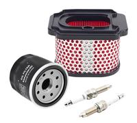 Road Passion 1*Filtre à air 1WS-14450-00-00 & 1*Filtre à huile 15410-MCJ-000 16097-0002 & 2*Bougies d'allumage Compatible avec Yamaha MT07 XSR700 TRACER 700