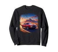 Road Trip au Coucher du Soleil dans Le désert en Voiture Classique Sweatshirt