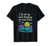 Road Trip Car Sunset Travel Citation Wanderlust Graphic T-Shirt
