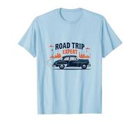 Road Trip Expert en Voitures Anciennes et Voyages d'aventure T-Shirt, Homme, Bleu Céleste, XL