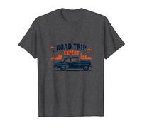 Road Trip Expert en Voitures Anciennes et Voyages d'aventure T-Shirt, Homme, Chiné Foncé, S