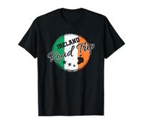 Road Trip Randonnée Voyage Souvenir Drapeau Irlande Roadtrip Irlande T-Shirt