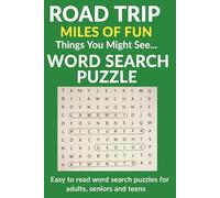 Road Trip Word Search Puzzle Book: Word searches with easy to read print about places and things you'd see on a road trip, like cities, lakes, monuments, and more (6x9 inches) 110 pages