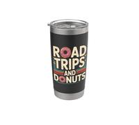 Road Trips And Donuts Drive Cravings Vibes - Gobelet isotherme en acier inoxydable double paroi