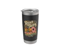 Road Trips And Donuts Stimuler les vibrations des envies - Gobelet isotherme en acier inoxydable double paroi
