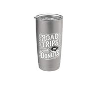 Road Trips And Donuts Stimuler les vibrations des envies - Gobelet isotherme en acier inoxydable double paroi