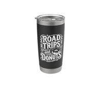 Road Trips And Donuts Stimuler les vibrations des envies - Gobelet isotherme en acier inoxydable double paroi