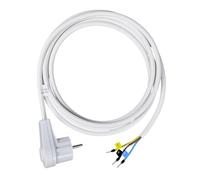 RoadEu Câble de raccordement 230V 16A 2 m Blanc avec Interrupteur | Fiche 2P+T, LED bleu sur ON, extrémité libre avec embouts, PG11 + 3 connecteurs à levier, H05VV-F 3G1,5