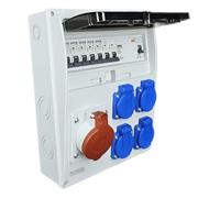 RoadEu - Coffret de Chantier, Distributeur Mural. Prise CEE 16A et 4x 230V. Distributeur de courant avec disjoncteur différentiel. Tableau électrique Entièrement câblé