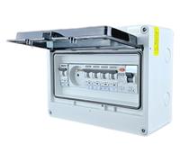 RoadEu - Coffret de Chantier, IP65, Complet avec Disjoncteur Différentiel et prise - Disjoncteur automatique « B » 16 A dans boîte de distribution