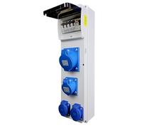 RoadEu Coffret électrique 230V IP44 avec différentiel 40A 30mA & disjoncteurs | Coffret mural avec 1x CEE 32A, 1x CEE 16A & 2 prises 230V | précâblé prêt à raccorder