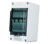 RoadEu - Coffret electrique etanche 230V 16A - Boîte à Disjoncteurs, Tableau Électrique Équipé Disjoncteurs 2P - Phase + Neutre L1+N "C". Coffret électrique hermétique IP65