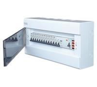 RoadEu - Coffret Electrique Etanche, Distributeur de courant - Complet avec indicateur de tension - Disjoncteur différentiel - Disjoncteur automatique 16A et 10A "C". Boîte de distribution 3 phases