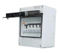 RoadEu - Coffret Electrique Etanche IP65 230V - Boîte à Disjoncteurs 10A et 16A 1+3, Tableau Électrique Équipé d’un Interrupteur Différentiel t, Disjoncteurs 2P "C". Coffret électrique hermétique
