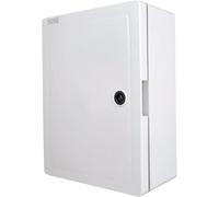 RoadEu - Coffret électrique IP65 250x330x130mm - Boîtier mural étanche avec porte verrouillable, plaque de montage et rail DIN - Pour installations extérieures et industrielles