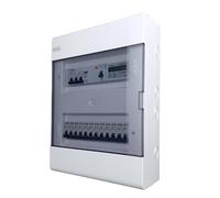 RoadEu - Coffret électrique mural 3 phases avec compteur d'énergie MID - Disjoncteurs différentiels 40A type A & disjoncteurs 10A/16A - Tableau électrique pré-câblé 230/400V - Montage en saillie