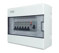 RoadEu - Disjoncteur - Disjoncteur différentiel Fi 40 A 2P - Coffret C 16 A et C 10 A 4+2 dans un boîtier de Distribution en saillie - Boîte à fusibles en saillie