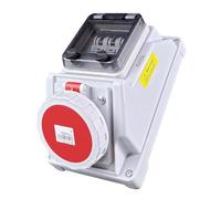 RoadEu - Prise murale IP66 CEE 16A avec disjoncteur - 400V 5P triphasée - Étanche & anti-poussière - Idéale pour l’extérieur & les environnements humides