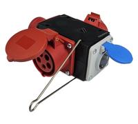 RoadEu - Répartiteur de Courant avec Sorties CEE - Distributeur de Courant 16 A, 380 V et 230 V - Répartiteur Mobile avec Prise CEE 5 Broches et 2 boîtes, Distributeur d'énergie