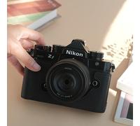 Roadfisher-Sac pour appareil photo en cuir véritable,housse de protection faite à la main,gaine de base,ceinture de cou initiée,dragonne pour Nikon ZF - Type Black Bag