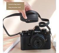 Roadfisher-Sac pour appareil photo en cuir véritable,housse de protection faite à la main,gaine de base,ceinture de cou initiée,dragonne pour Nikon ZF - Type Black Bag Neck Belt