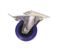 ROADINGER Roulette pivotante 100mm bleue avec frein