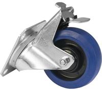 ROADINGER Roulette pivotante RD-100B 100mm bleue avec frein