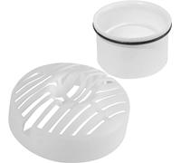 RoadLoo Kit d'écoulement de douche Lot de 2 tamis à cheveux + tube plongeur Compatible avec bonde 6960, 6963, 6961, 6962