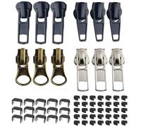 RoadLoo - Lot de 62 curseurs de rechange pour fermeture éclair - Kit de réparation de fermeture éclair - Pour vestes, sacs, manteaux (#5)