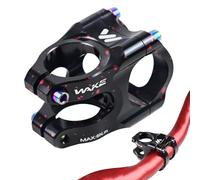 ROADNADO Potence de vélo 31.8 Potence VTT 35mm Ultra-légère en Alliage d'aluminium CNC Courte Collier de Guidon pour vélo de Route, Montagne, Gravel, vélo électrique (Camouflage Rouge Noir)