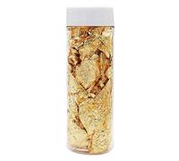 Roadoor 1 Bouteille de Flocons de Feuille d'or de 2 grammes, Flocons de Papier d'aluminium en résine Artisanal en pièces d'or pour la Peinture d'art d'ongle DIY Golden One Size