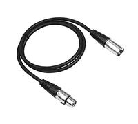 Roadoor Câble Audio Durable Haute Performance Plug Play Léger Anti-oxydation Trois Couleurs en Option XLR Mâle à Femelle Fil Audio pour Microphone Le Noir 1,8 Million