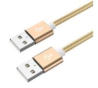 Roadoor Câble USB 2a Super Speed Dual-Head Usb2.0 Mâle à Mâle Double-mâle à Deux Têtes Câble D'extension De Transmission De Données Cordon pour Ordinateur Portable à Disque Dur Le Noir 200cm