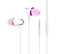 Roadoor Casque filaire antibruit de 3,5 mm pour enfants - Écouteurs filaires pour téléphone de jeu - Contrôle du volume - Écouteurs filaires avec microphone - Long cordon - Rose