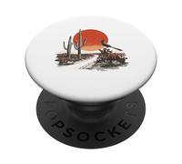 Roadrunner Bird Desert Cactus Arizona Nouveau-Mexique Nevada PopSockets PopGrip Adhésif