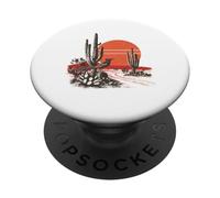 Roadrunner Bird Desert Cactus Arizona Nouveau-Mexique Nevada PopSockets PopGrip Adhésif