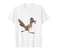 Roadrunner Road Runner Raquette de Course à Pied Motif Oiseau Rose T-Shirt Graphique avec Valeur, Homme, Blanc, S
