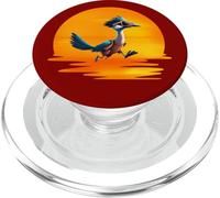 Roadrunner Sunset Fast Bird Running The Roads Lunettes de Soleil PopSockets PopGrip pour MagSafe