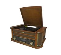 Roadstar HIF-1993 D+BT Platine Vinyle (système Compact rétro avec Lecteur CD, Dab+, Bluetooth, Lecteur de Cassettes, USB et Fonction d'encodage Direct)