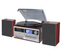 Roadstar HIF-8892D+BT Tourne-disque vinyle vintage DAB/DAB+/FM Radio CD-MP3 Lecteur Cassette Bluetooth Bois