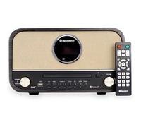 Roadstar HRA-1782 DBT HiFi rétro avec Tourne-disques (Bluetooth, FM, CD) Couleur noire Noir G