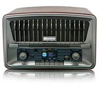 Roadstar HRA-270CD+BT Radio CD Portable Numérique Vintage Dab/Dab+/FM, Lecteur CD-MP3, Bluetooth, USB, Stéréo, AUX-in, Écran LCD, Télécommande, Connexion pour Casque, Alarme, Bois