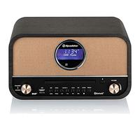 Roadstar HRA-1782 DBT HiFi rétro avec Tourne-disques (Bluetooth, FM, CD) Couleur noire Noir G