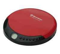 Roadstar PCD-435NCD/RD Discman, Lecteur CD, CDA, CD-R, CD-RW, Portable avec Écouteurs Inclus, sans Fil, Écran LCD, Piles, Rouge