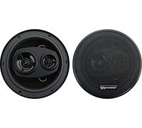 Roadstar PS1635 Haut-Parleurs de Voiture 16cm, Coaxial, Audio à 3 Voies, 2 Haut-Parleurs, PMPO 80W, 89Db, 80-20000Hz